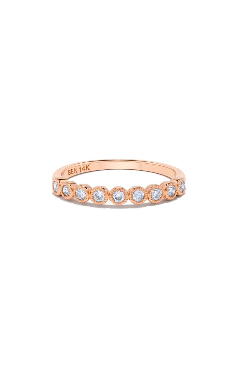 H.J. Namdar Bezel Diamond Stacking Ring - 0.24ct., Main, color, Rose Gold