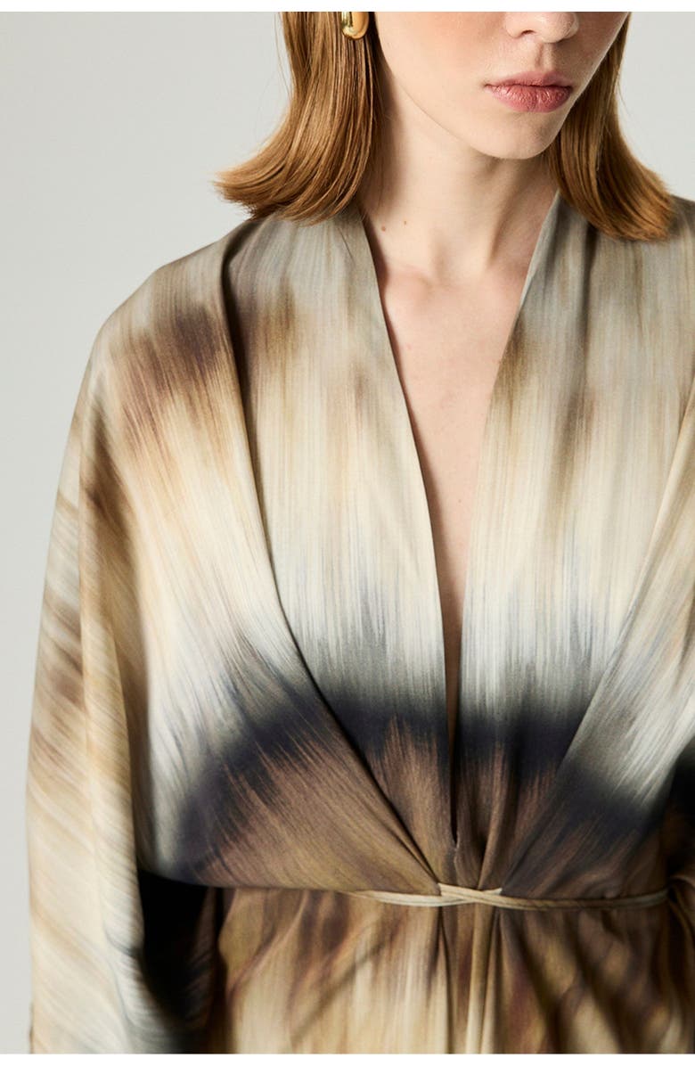 Nocturne Tie-Dye Patterned Maxi Dress, Alternate, color, Multi-Colored