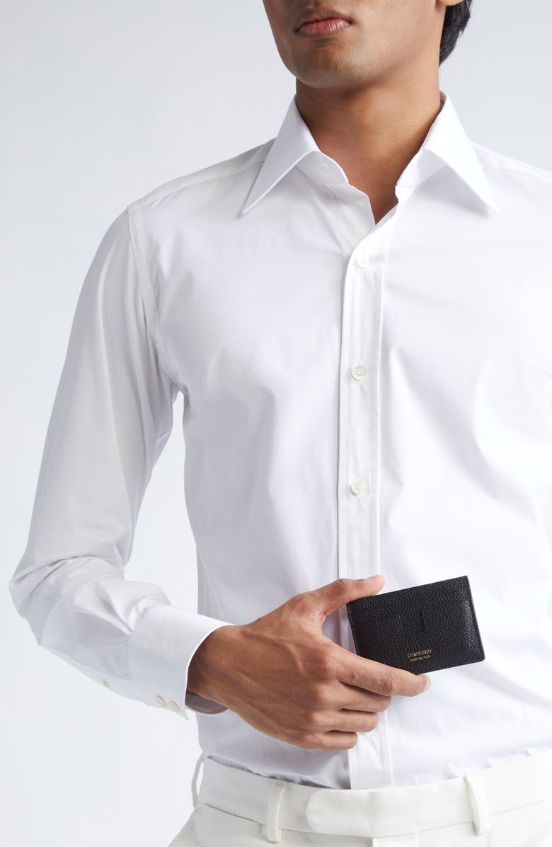 TOM FORD T-Line Soft Grain Leather Card Holder, Alternate, color, 1N001 Black