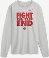 Nike Men's Nike Gray Ohio State Buckeyes 2026 Sideline Slogan Dri-FIT Long Sleeve T-Shirt