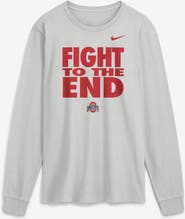 Nike Men's Nike Gray Ohio State Buckeyes 2026 Sideline Slogan Dri-FIT Long Sleeve T-Shirt
