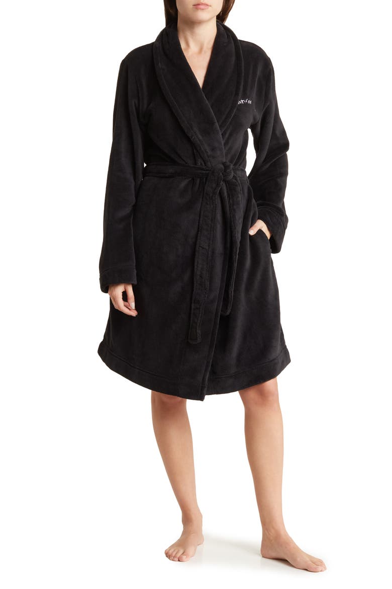 Plush Robe, Main, color, 001 BLACK
