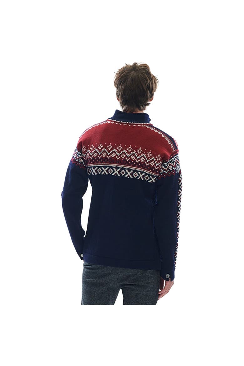 140Th Anniversary Sweater - Men's, Alternate, color, Navy/Red Rose/Off White