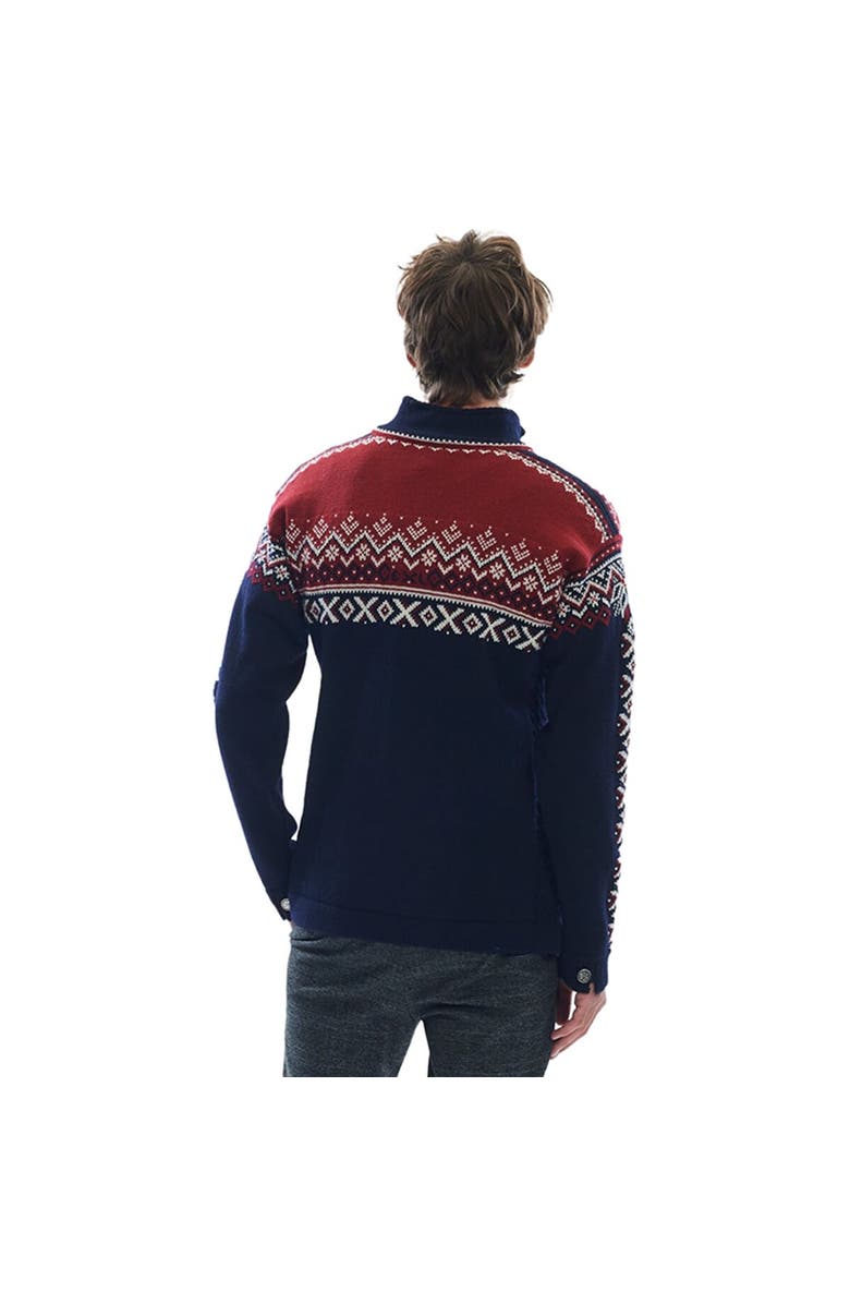Dale of Norway 140Th Anniversary Sweater - Men's, Alternate, color, Navy/Red Rose/Off White