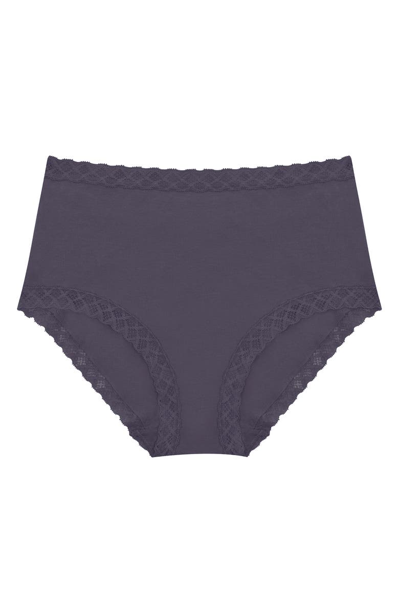 Natori Bliss Stretch Cotton Full Briefs, Alternate, color, Greystone
