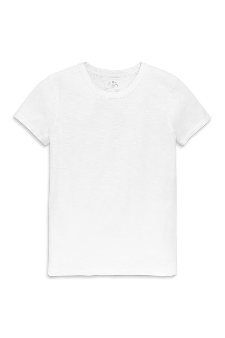 Women's Fit Classic Slub Crewneck Tee, Main, color, White