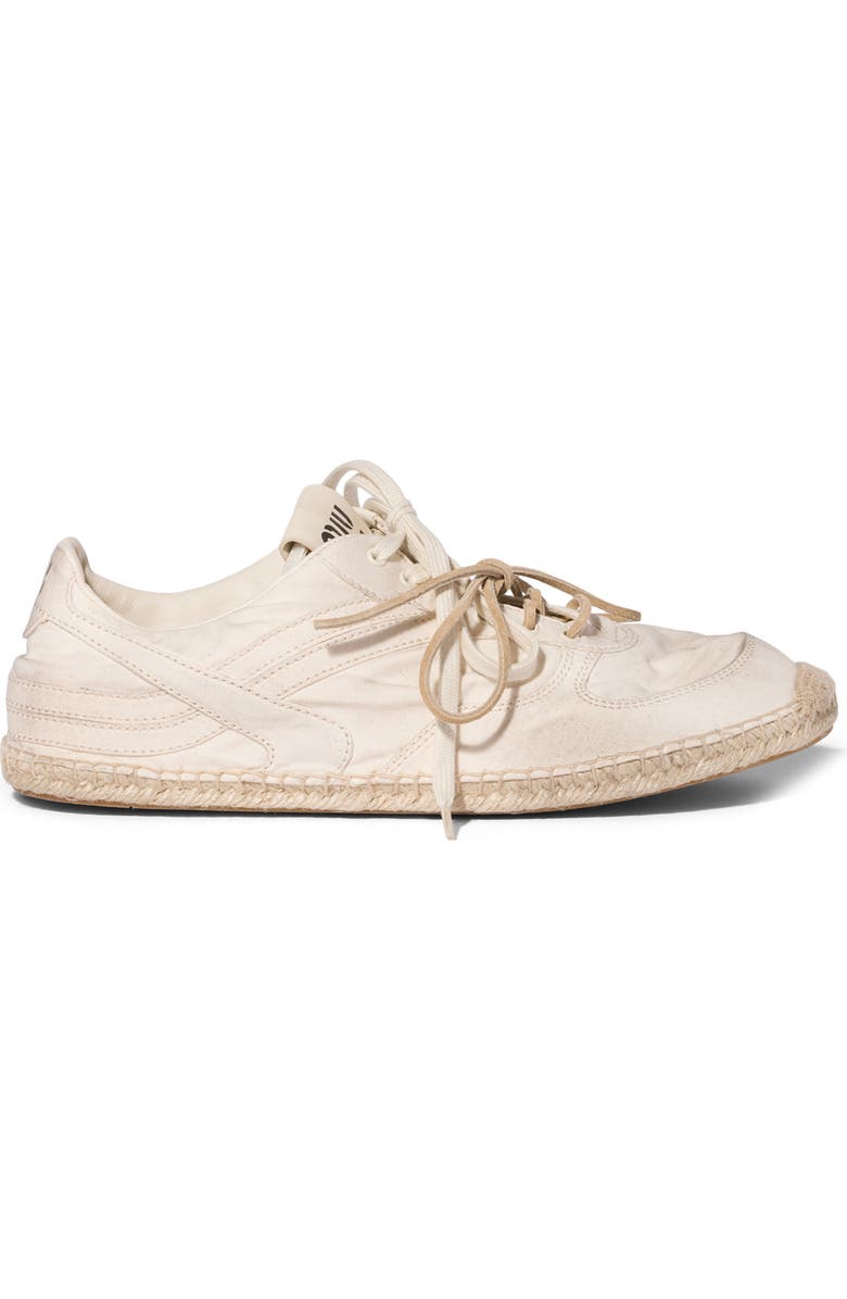 Miu Miu Espadrille Sneaker, Alternate, color, Ecru