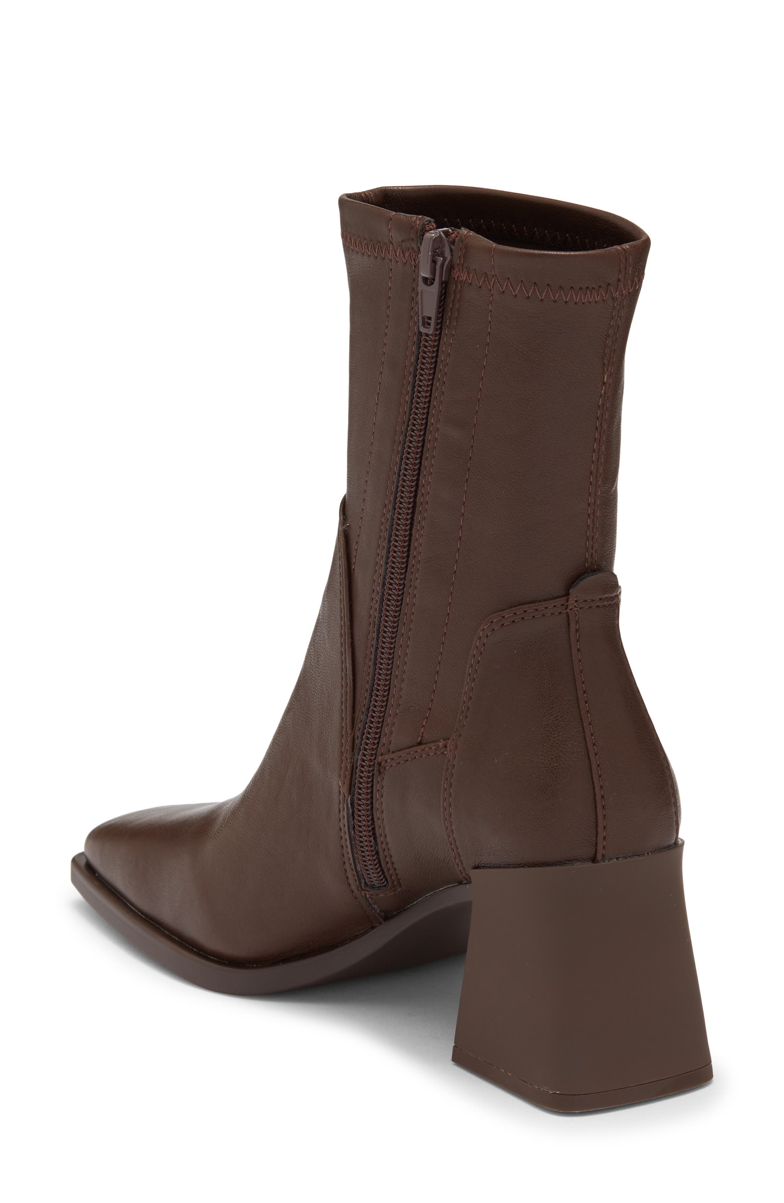 Vallie Square Toe Bootie, Alternate, color, BROWN