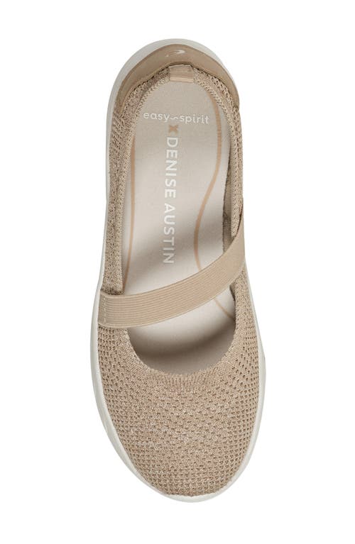 Easy Spirit X Denise Austin Varun Knit Mary Jane Sneaker In Gold