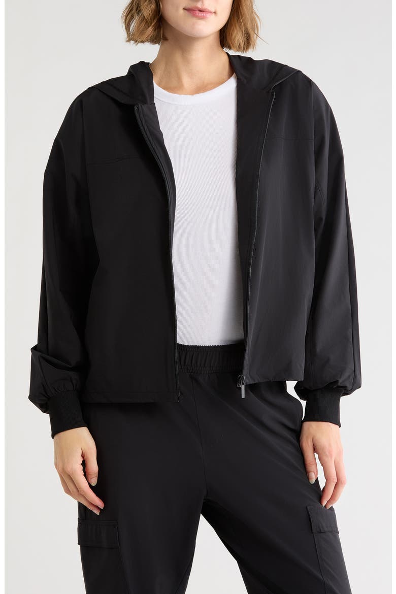 Perfect Day Hooded Jacket, Main, color, BLACK