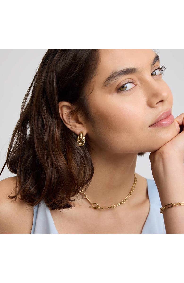 D.LOUISE Classic Knot Earrings, Alternate, color, Gold