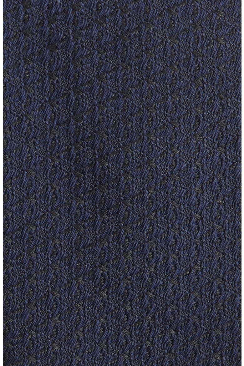 Cotton & Silk Tie, Alternate, color, DARK BLUE