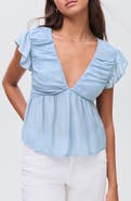 MANGO TEEN Ruched Ruffle Top