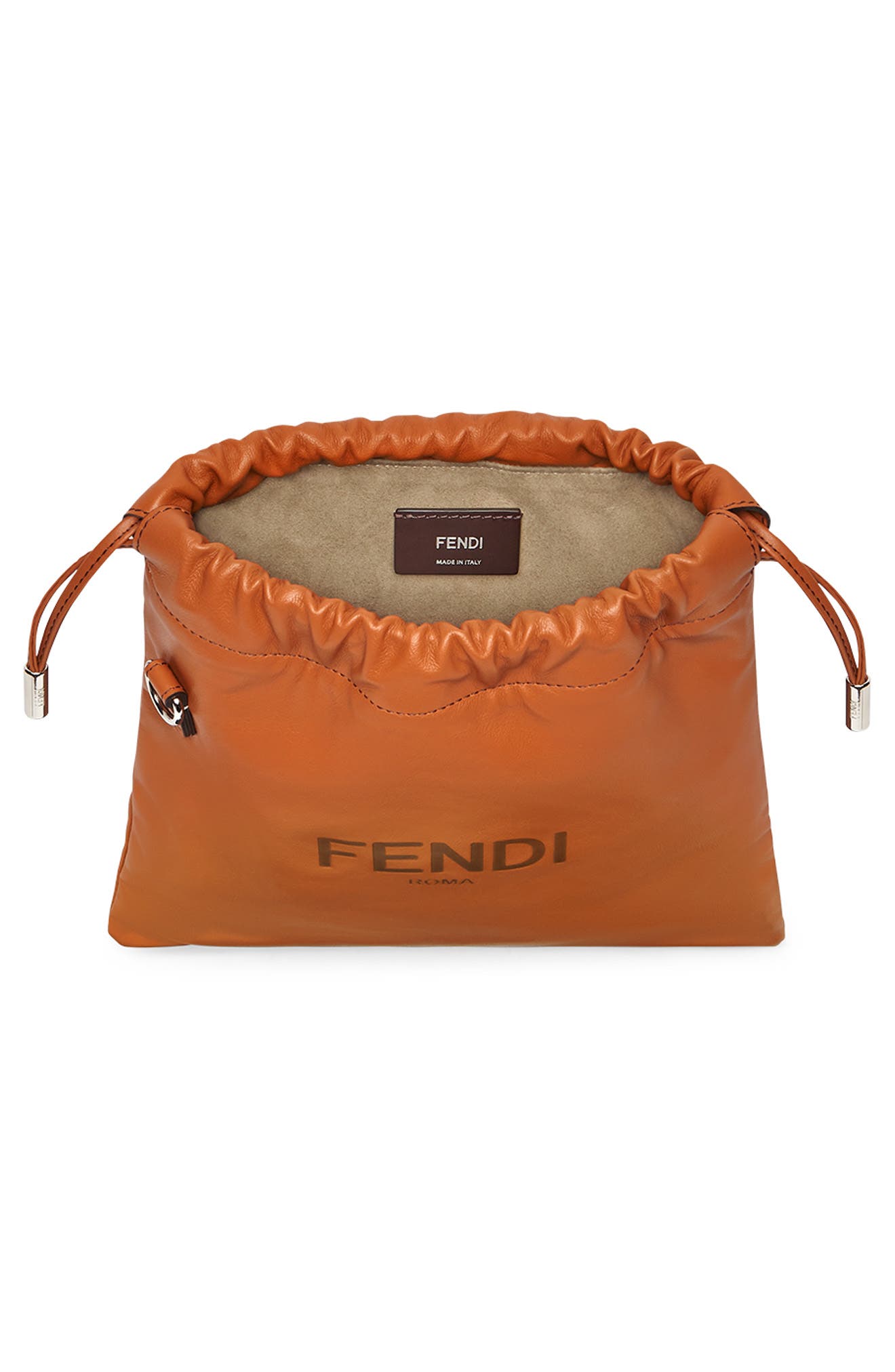 Fendi Leather Bucket Bag, Alternate, color, 