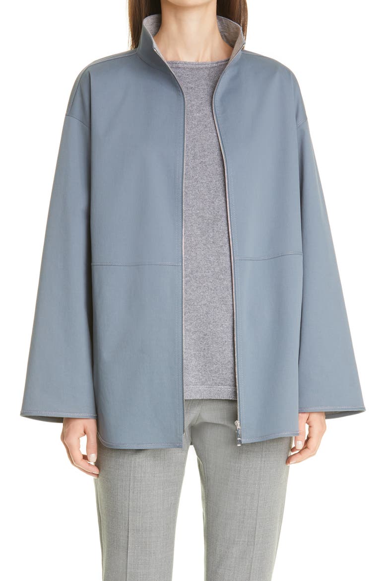 Ansel Stretch Cotton Jacket, Main, color, OCEANA