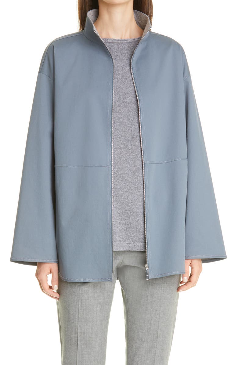 Lafayette 148 New York Ansel Stretch Cotton Jacket, Main, color,