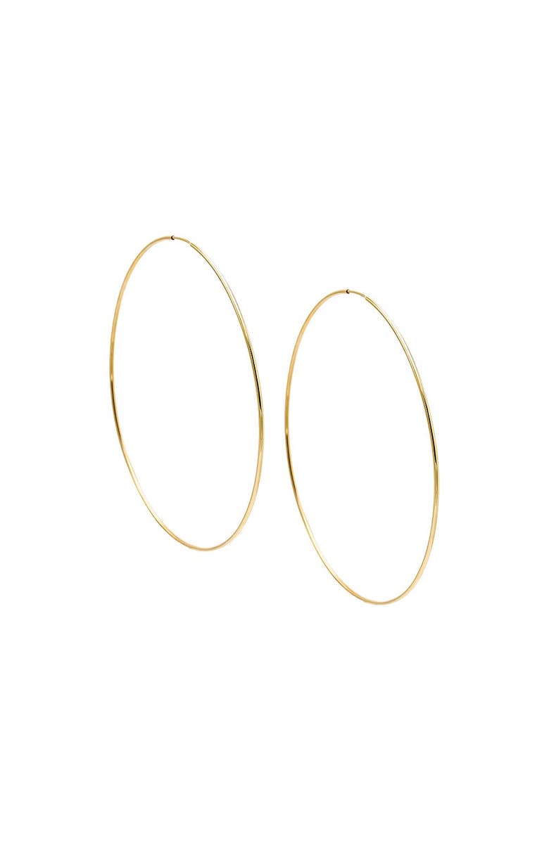 BY ADINA EDEN Solid Endless Hoop Earring 14K, Main, color, 