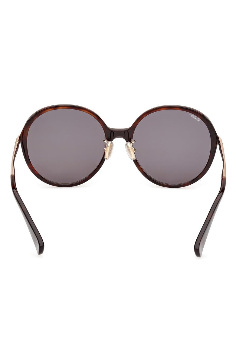 Max Mara 58mm Round Sunglasses, Alternate, color, Dark Havana / Smoke