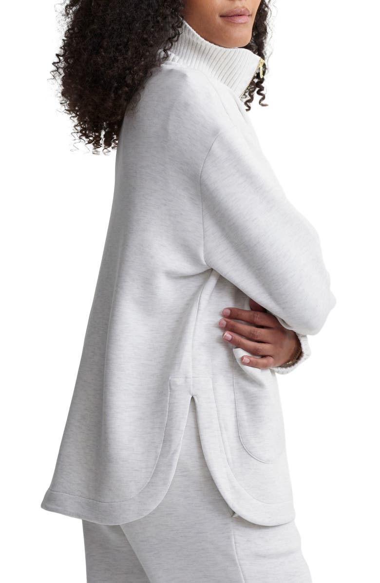 Varley Niamh Knit Zip Jacket, Alternate, color, Ivory Marl