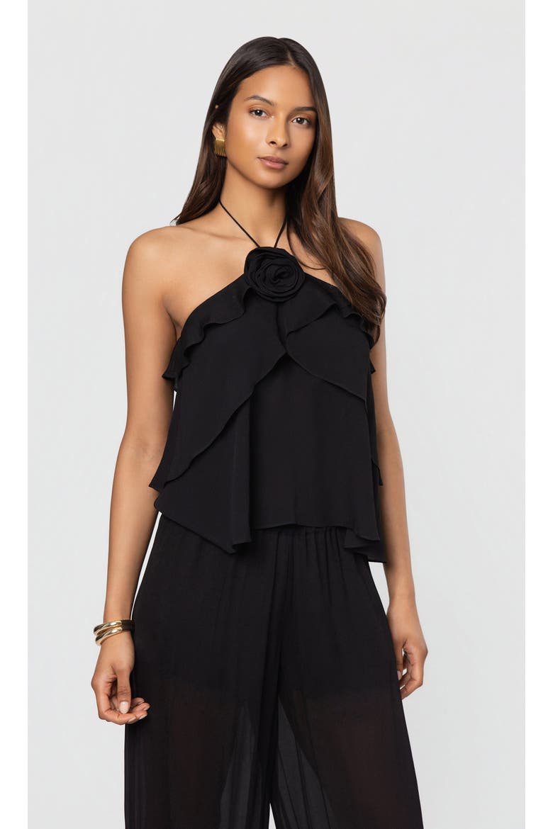 Carrie Halter Blouse, Alternate, color, Black