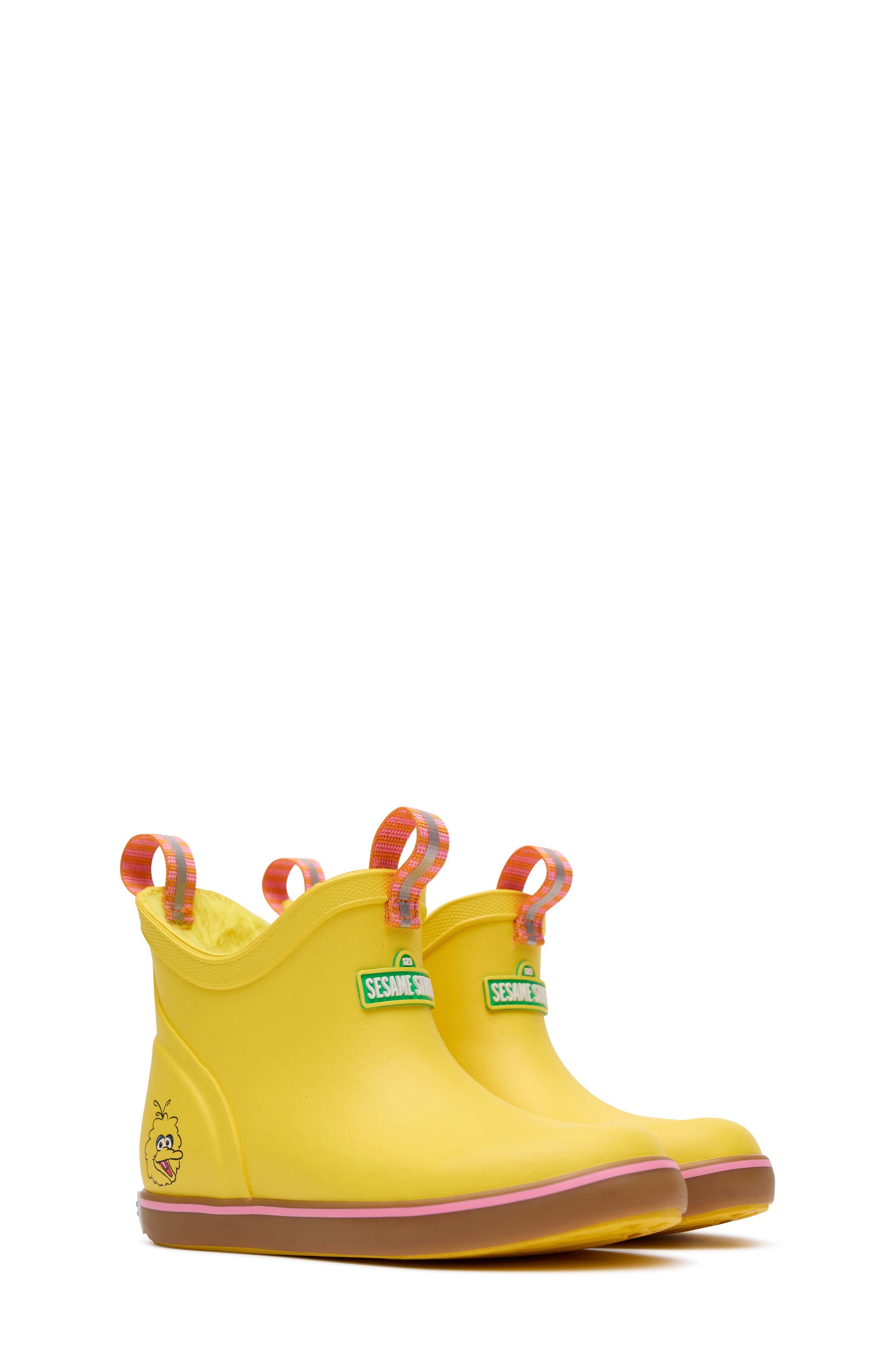 XTRATUF Kids' Sesame Street<sup>®</sup> Ankle Deck Waterproof Boot, Alternate, color, Big Bird Yellow