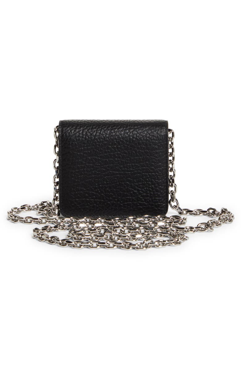 Maison Margiela Small Leather Chain Wallet, Alternate, color, Black