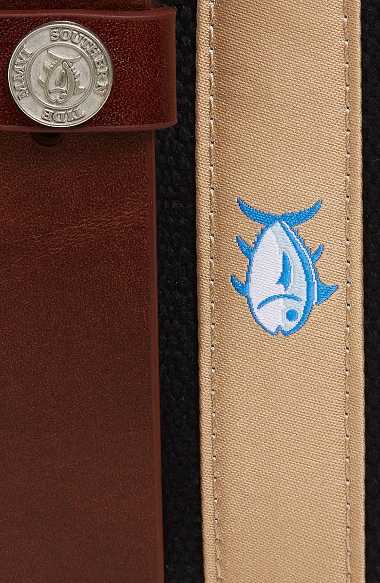 Southern Tide 'Skipjack' Leather & Canvas Belt, Alternate, color,