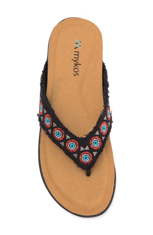 Mykos Jovie Flip Flop In Black