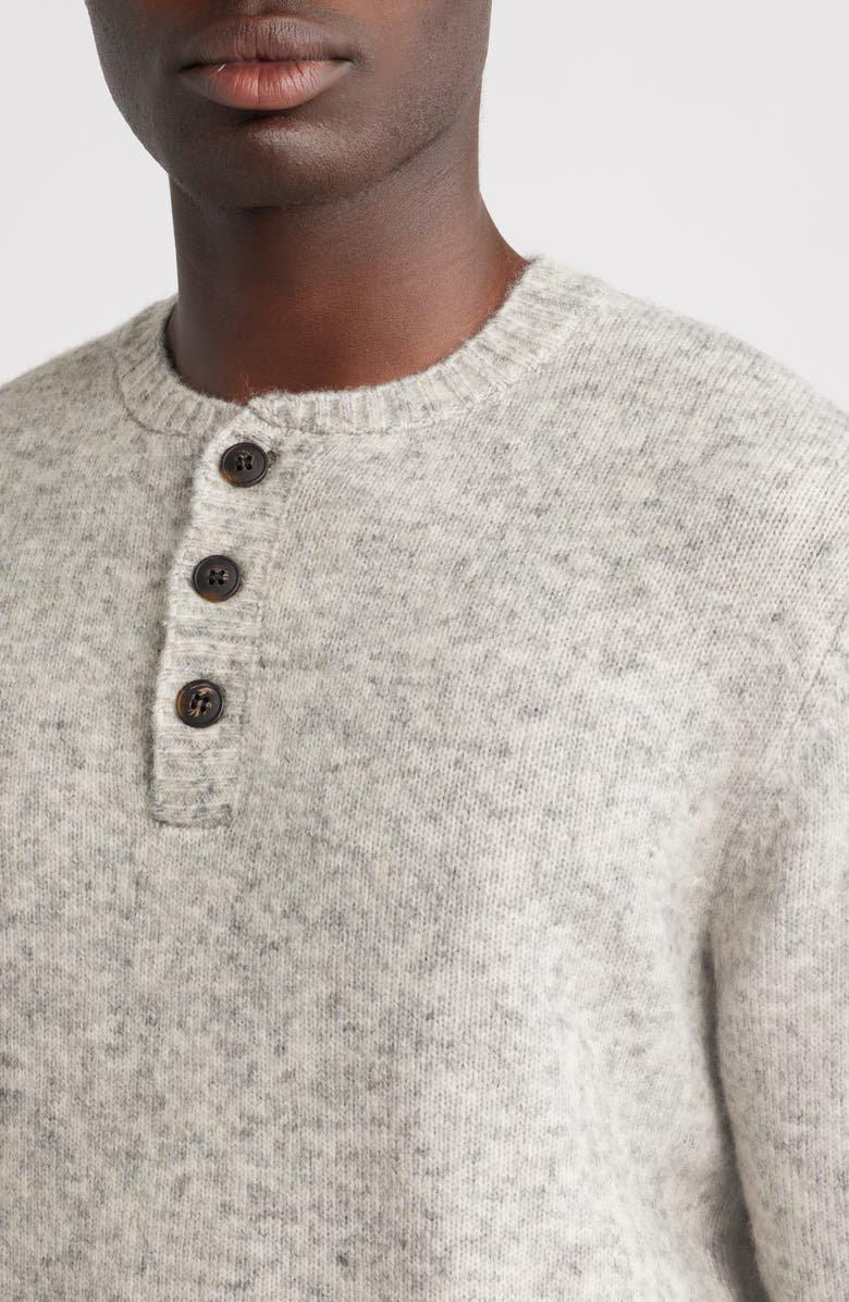 Schott NYC Tri-Blend Henley Sweater, Alternate, color, Cloud Grey