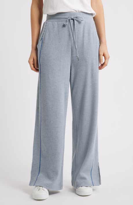 CITY BLUES Contrast Stitch Waffle Knit Lounge Pants