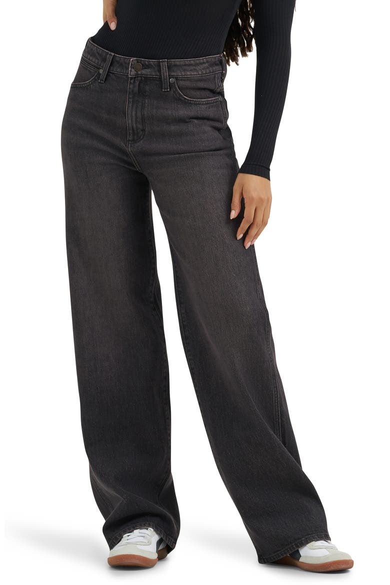 High Waist Loose Straight Leg Jeans, Main, color, MARS