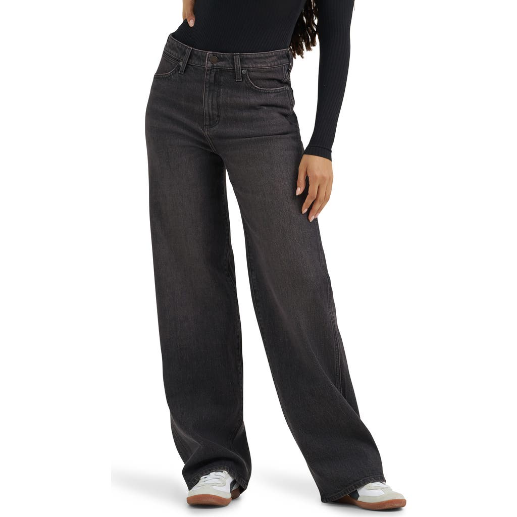 Wrangler High Waist Loose Straight Leg Jeans In Black