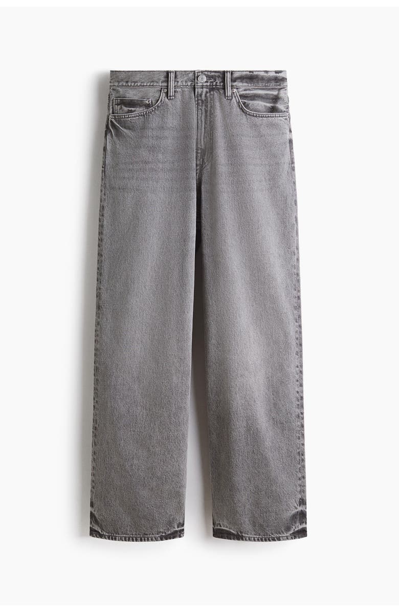 H&M Baggy Jeans, Main, color, Medium Denim Gray