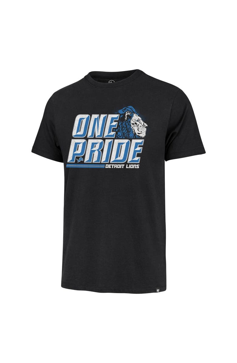 '47 Men's '47 Black Detroit Lions Regional Franklin T-Shirt, Alternate, color, Black