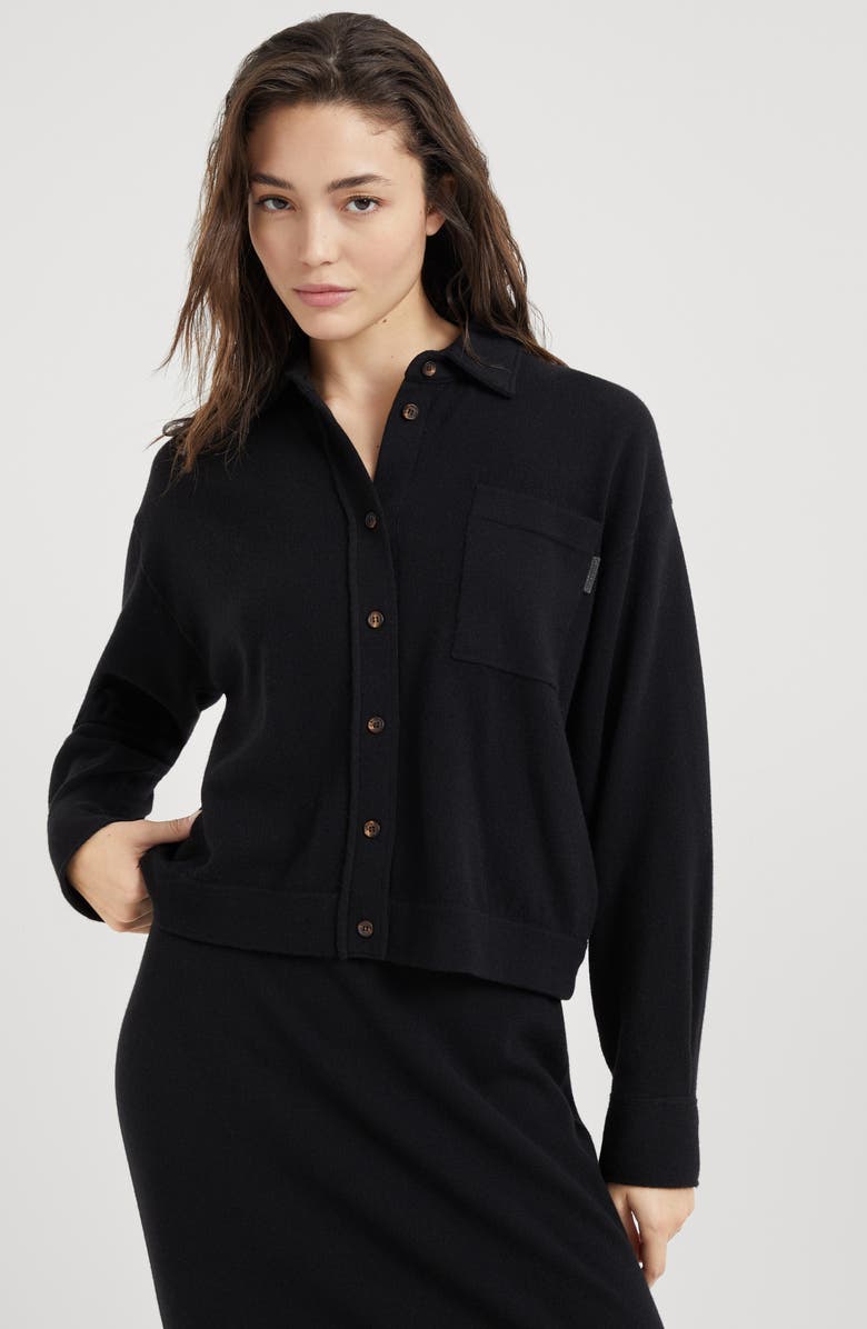 Brunello Cucinelli Knit shirt with monili, Alternate, color, 