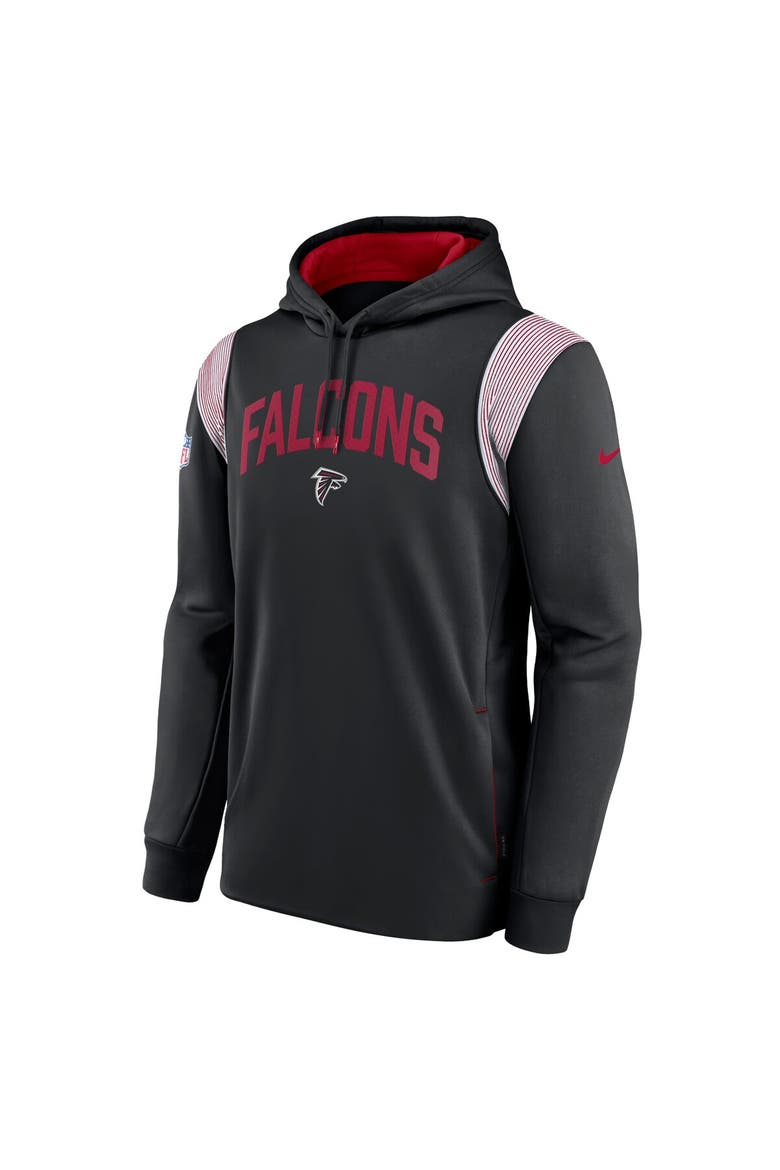 Men's Nike Black Atlanta Falcons Sideline Athletic Stack Performance Pullover Hoodie, Alternate, color, Black