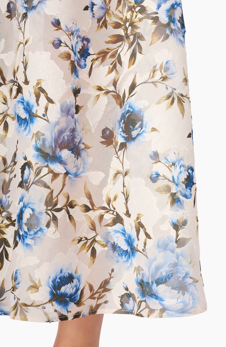 CAMI NYC Jayna Floral Burnout Chiffon Maxi Skirt, Alternate, color, Daydream
