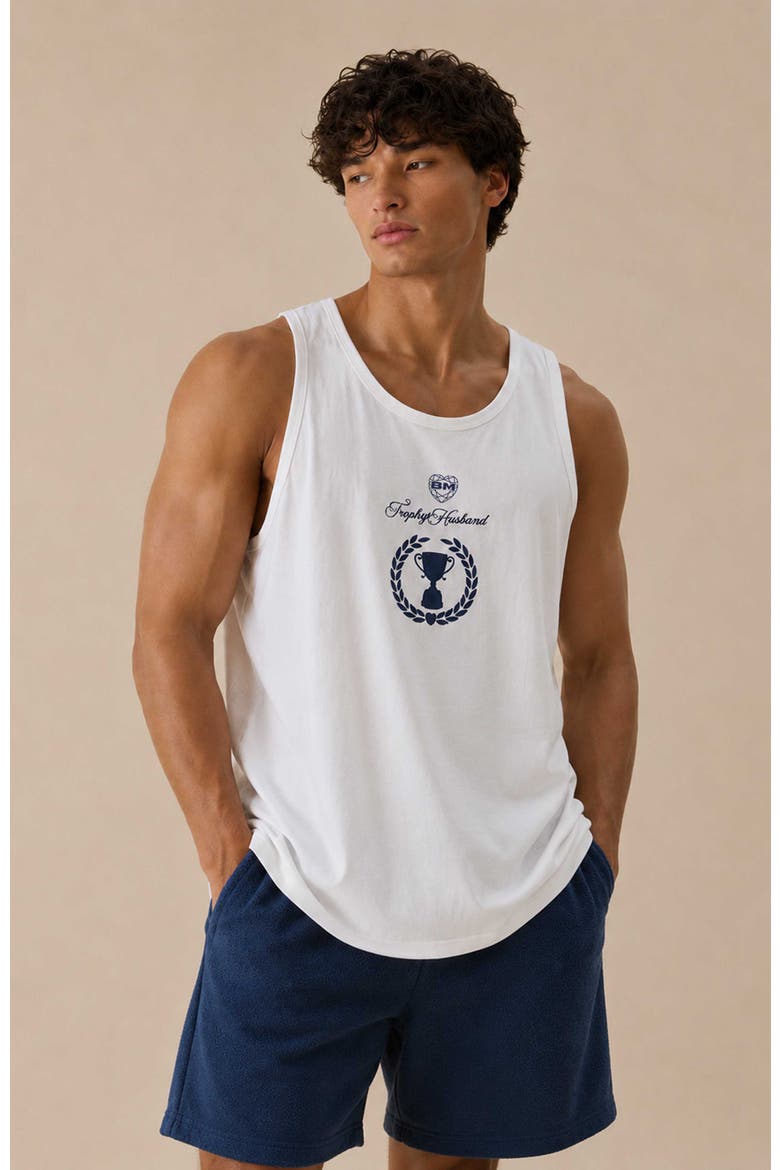 Trophy Husband Tank, Alternate, color, White