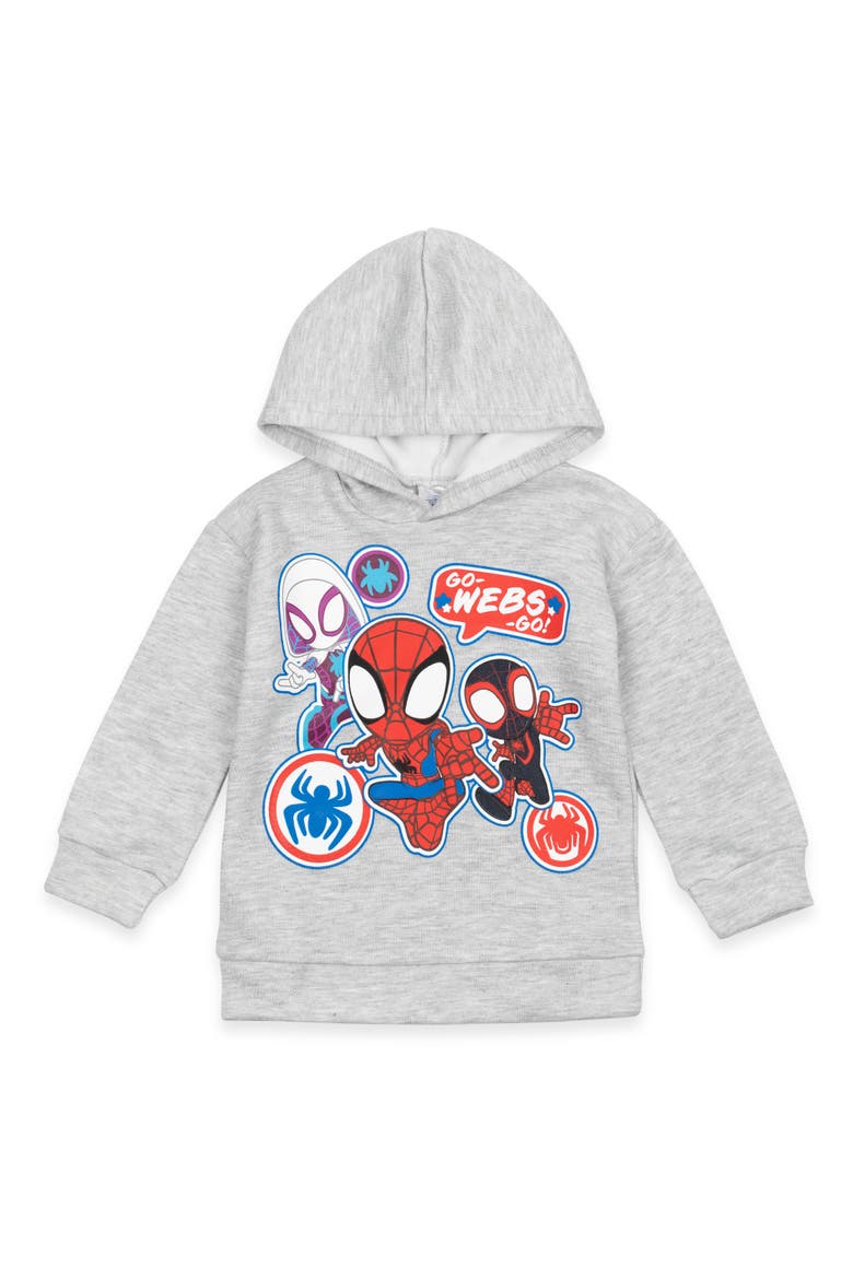Spidey and His Amazing Friends 2-Piece Fleece Hoodie and Pants Set, Alternate, color, Spidey Blue Grey