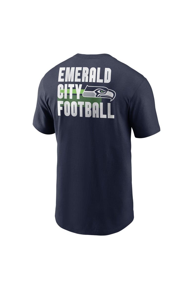 Men's Nike College Navy Seattle Seahawks Blitz Essential T-Shirt, Alternate, color, Navy
