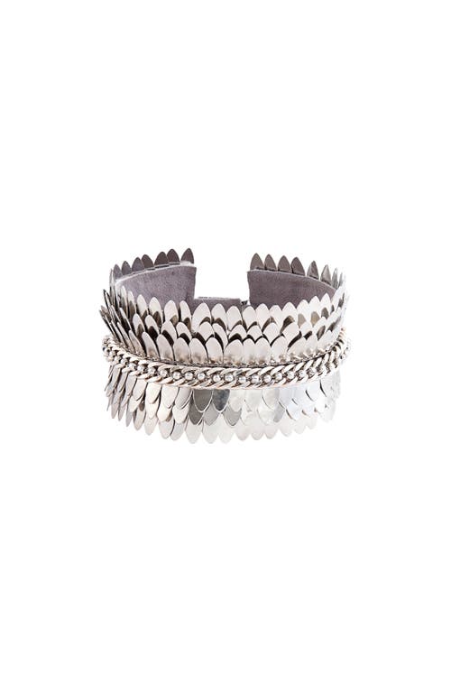 Deepa Gurnani Gigi Cuff Bracelet in Silver Tone 