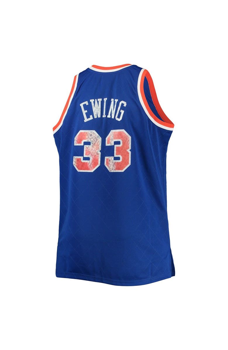 Mitchell & Ness Men's Mitchell & Ness Patrick Ewing Blue New York Knicks Big & Tall 1991/92 NBA 75th Anniversary Diamond Swingman Jersey, Alternate, color, 