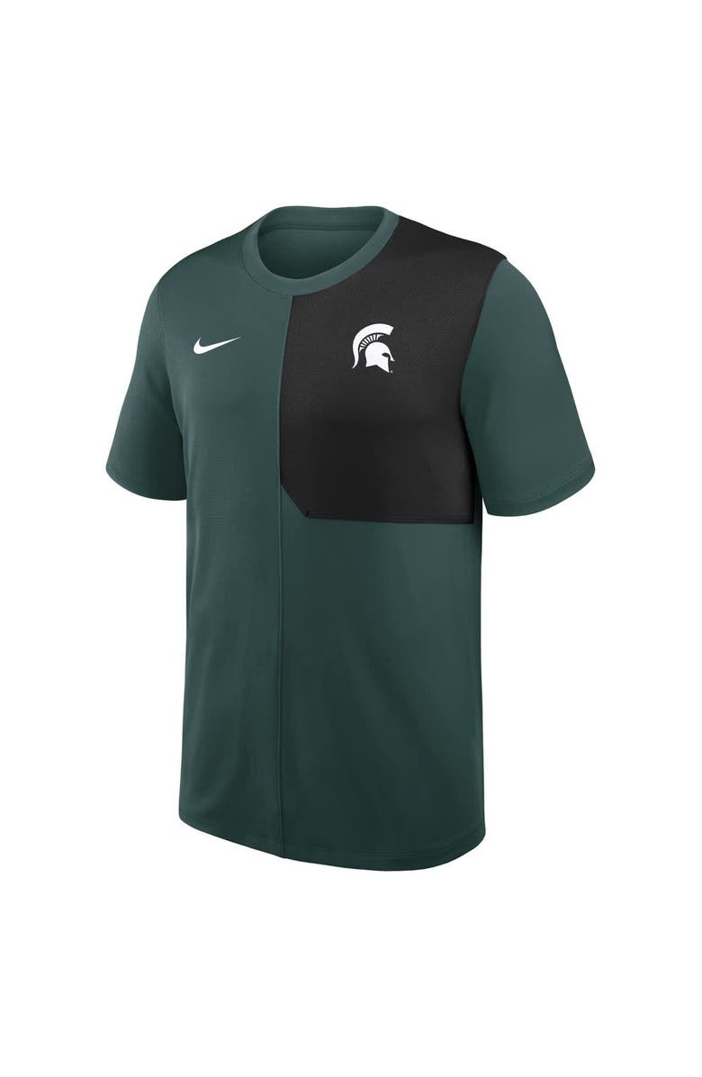 Nike Men's Nike Green Michigan State Spartans 2025 Sideline UV Performance Coach T-Shirt, Alternate, color, Green
