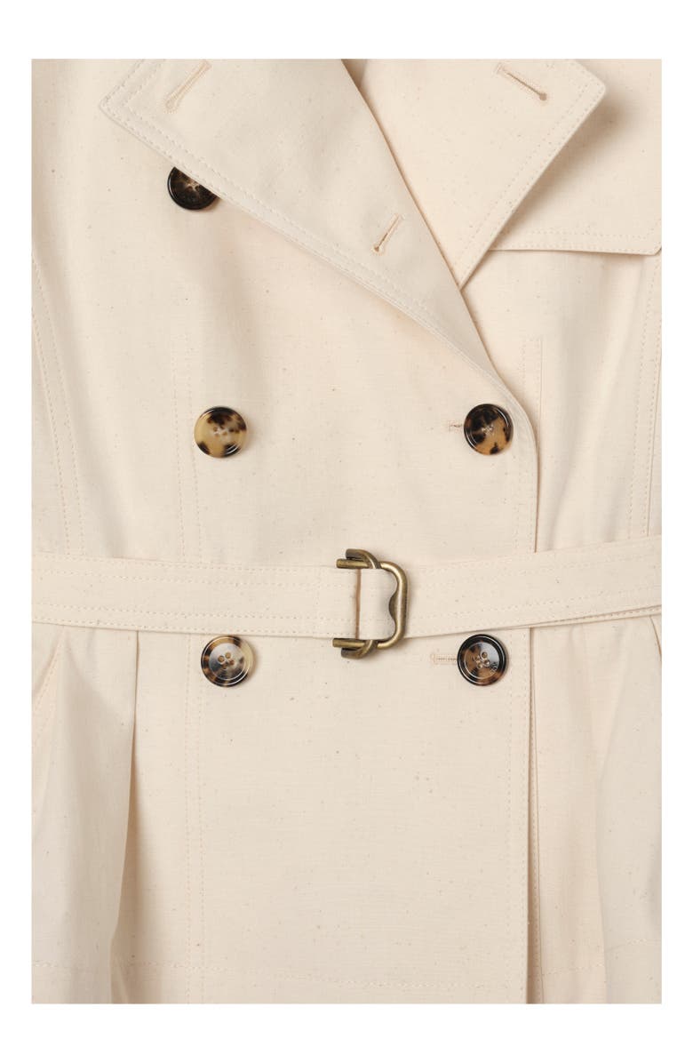 Burberry Cotton Isabella Trench Jacket, Alternate, color, Linen Beige