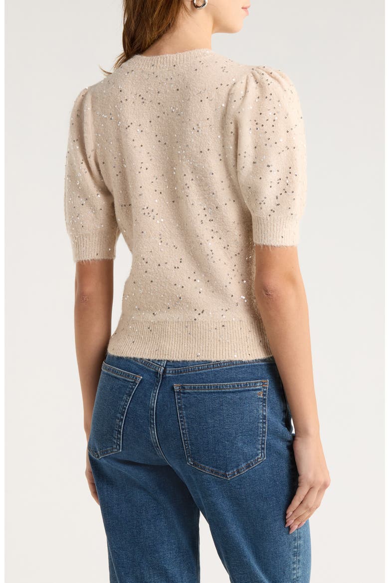 Gladiolus Sequin Embellished Crewneck Sweater, Alternate, color, SOFT PINK
