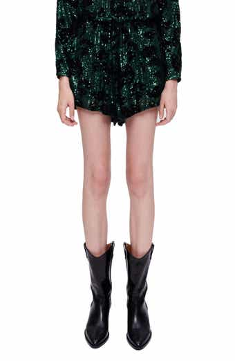 maje Iletie Sequin Shorts