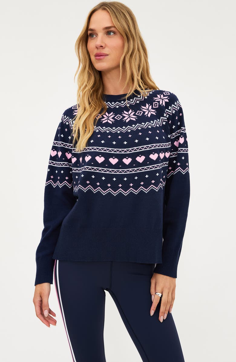 Beach Riot Elizabeth Sweater, Alternate, color, Snowy Peak Fairisle