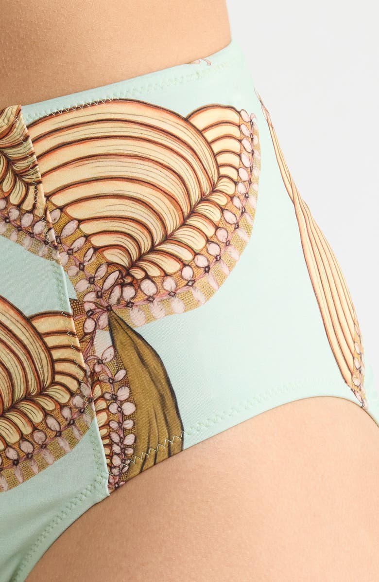 Ulla Johnson Zahara High Waist Bikini Bottoms, Alternate, color, Water Blossoms