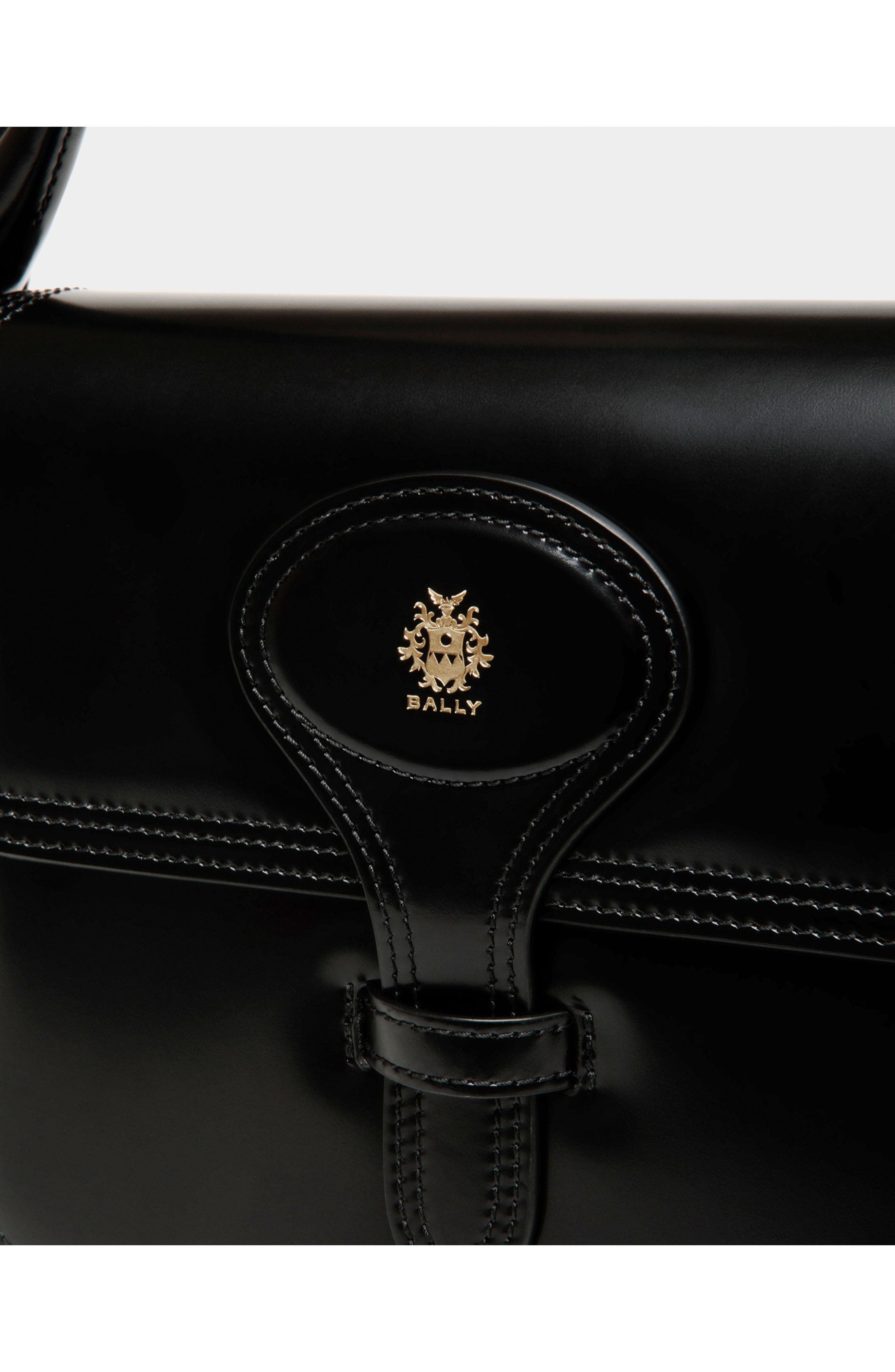 Bally Beckett Minibag In Brushed Leather, Alternate, color, Black