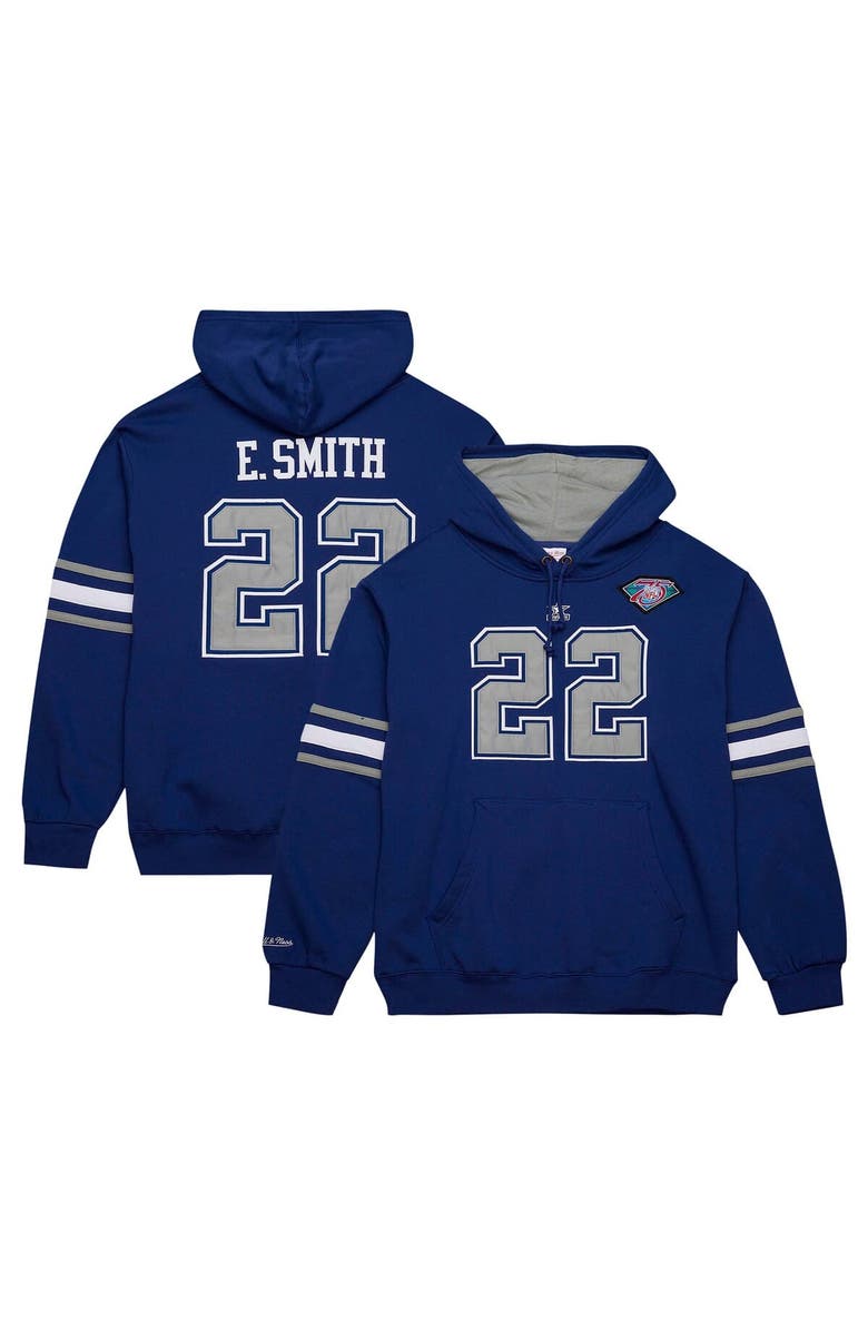 Mitchell & Ness Men's Mitchell & Ness Emmitt Smith Navy Dallas Cowboys Retired Player Name & Number Pullover Hoodie, Main, color, Navy
